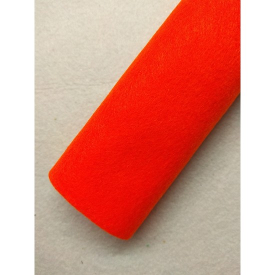 Фетр мягкий 1,5 мм (20*30 см) цв. оранжевый,  цена за лист